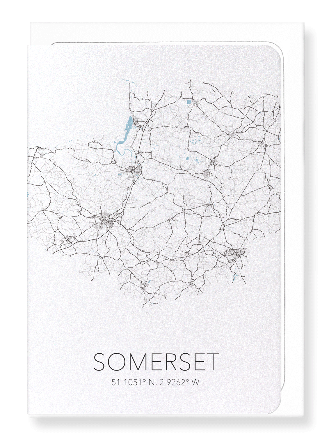 SOMERSET CUTOUT: Map Cutout Greeting Card