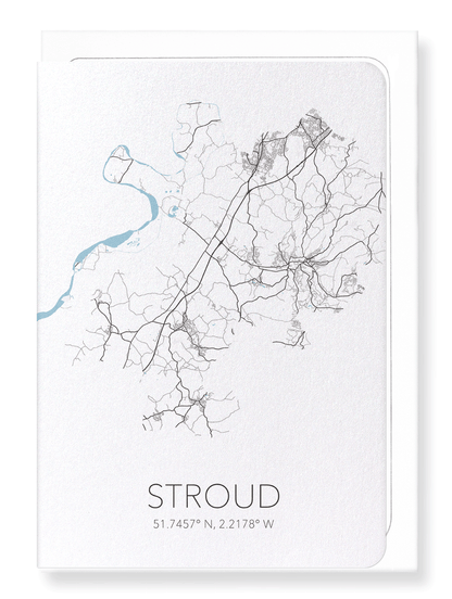 STROUD  CUTOUT: Map Cutout Greeting Card