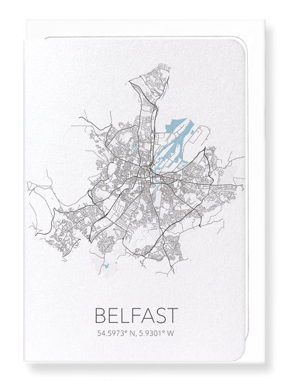 BELFAST CUTOUT: Map Cutout Greeting Card
