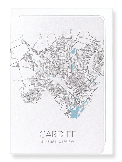 CARDIFF CUTOUT: Map Cutout Greeting Card