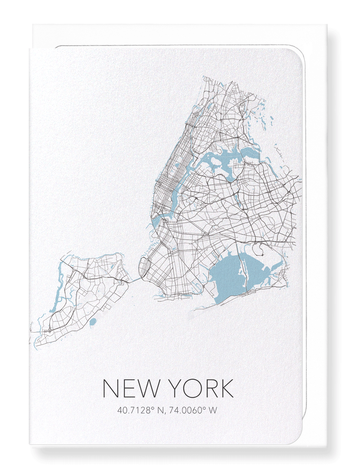 NEW YORK CUTOUT: Map Cutout Greeting Card