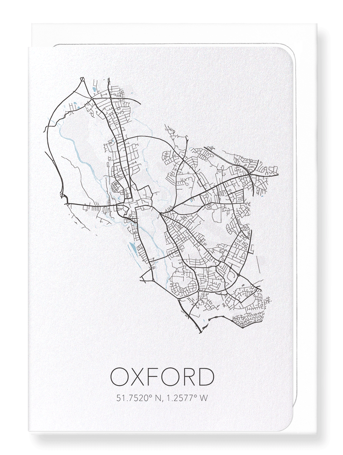 OXFORD CUTOUT: Map Cutout Greeting Card