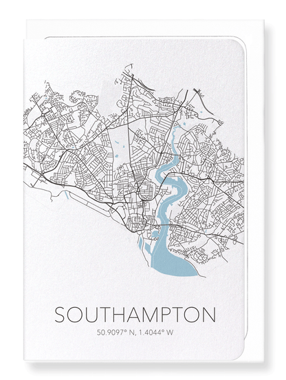 SOUTHAMPTON CUTOUT: Map Cutout Greeting Card