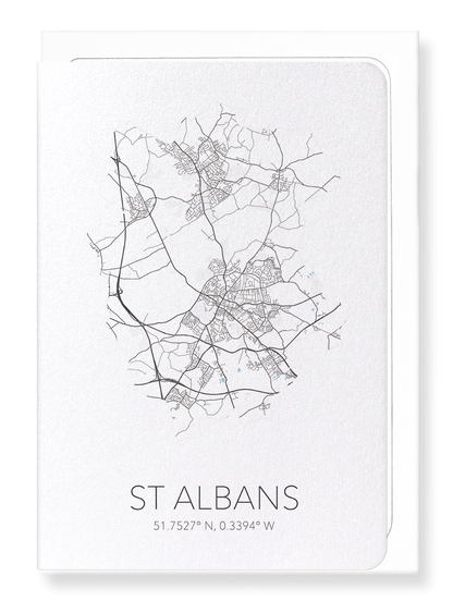ST. ALBANS CUTOUT: Map Cutout Greeting Card