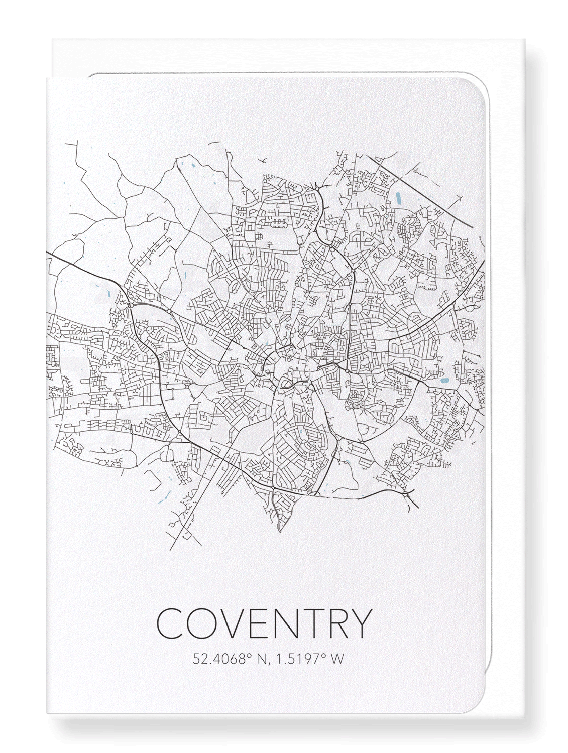 COVENTRY CUTOUT: Map Cutout Greeting Card