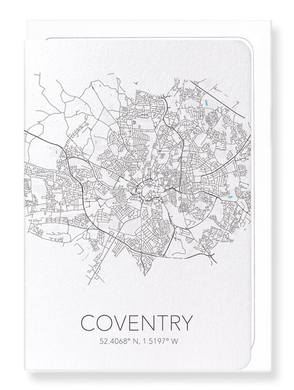 COVENTRY CUTOUT: Map Cutout Greeting Card