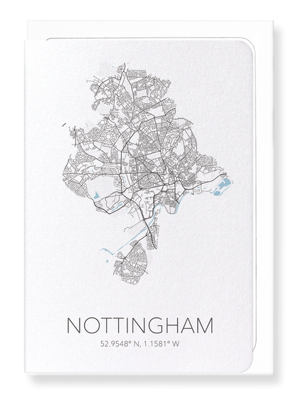 NOTTINGHAM CUTOUT: Map Cutout Greeting Card