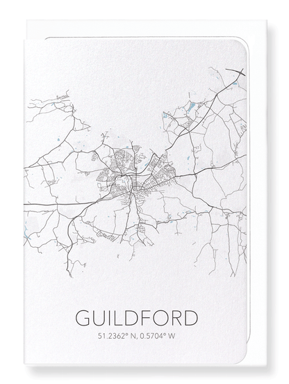 GUILDFORD CUTOUT: Map Cutout Greeting Card