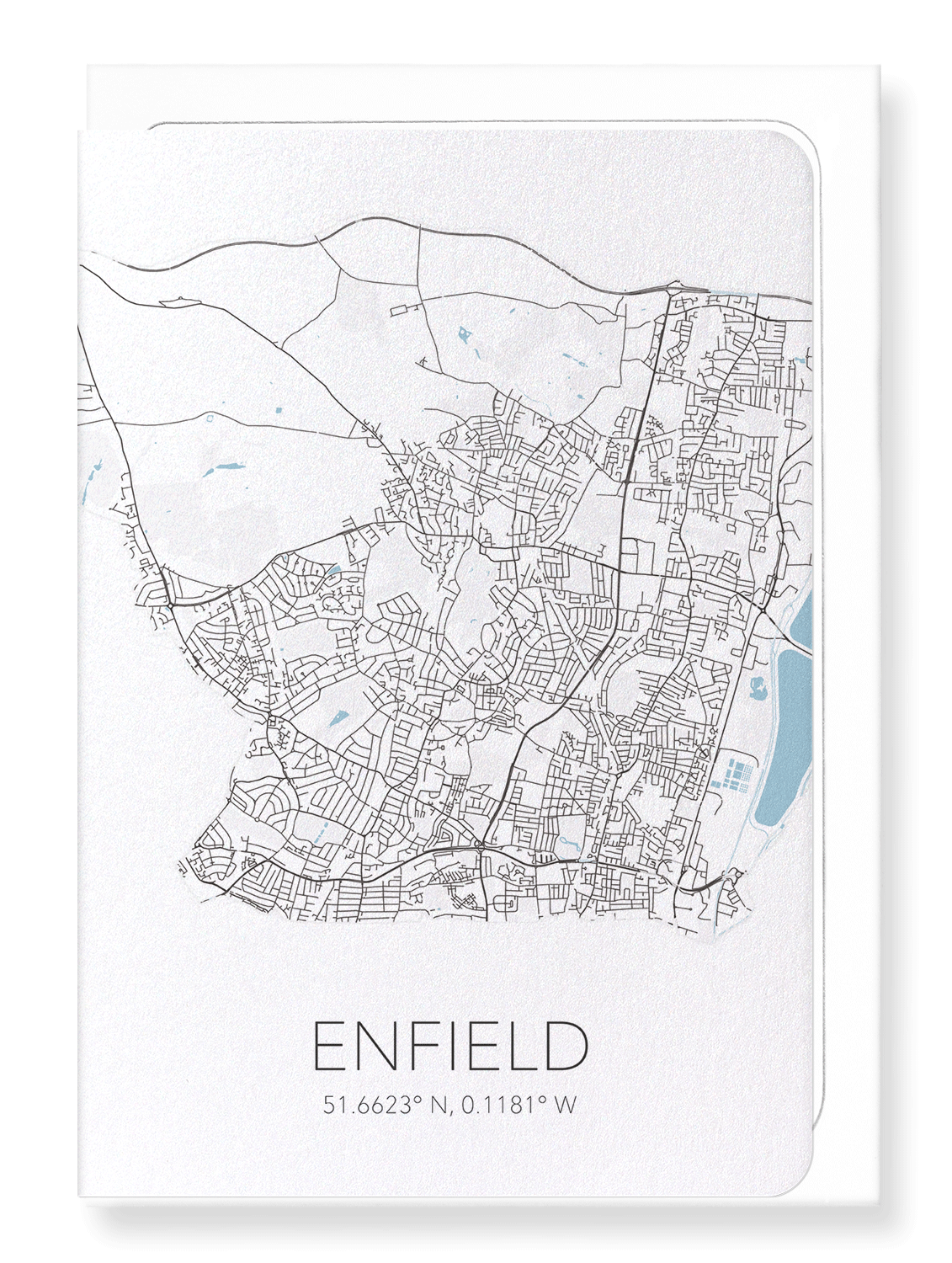 ENFIELD CUTOUT: Map Cutout Greeting Card