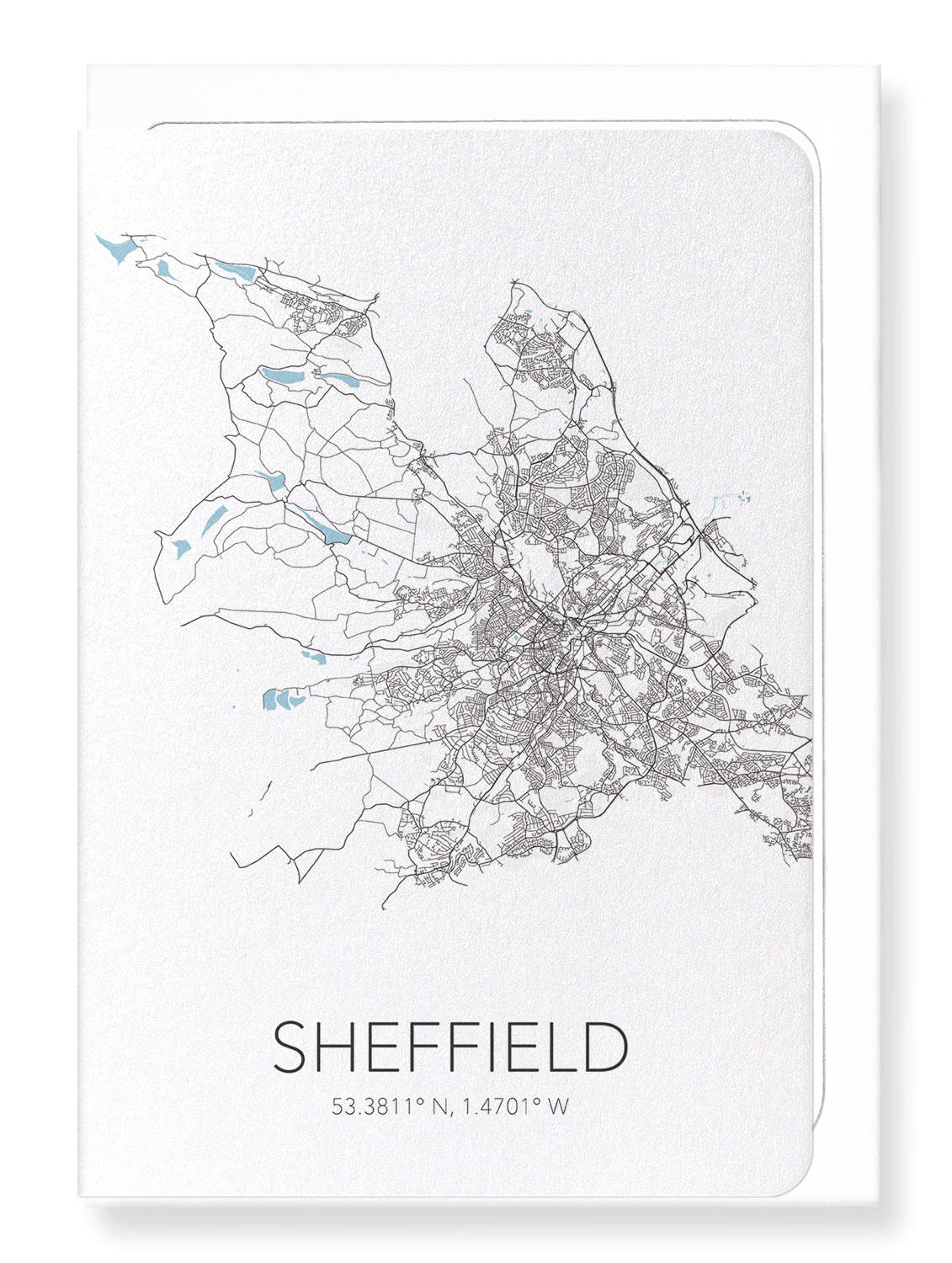 SHEFFIELD CUTOUT: Map Cutout Greeting Card
