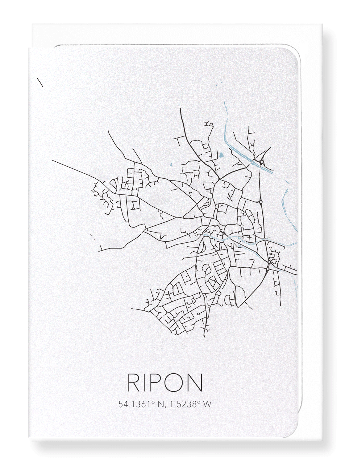 RIPON CUTOUT: Map Cutout Greeting Card