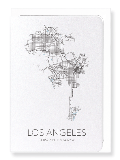LOS ANGELES CUTOUT: Map Cutout Greeting Card