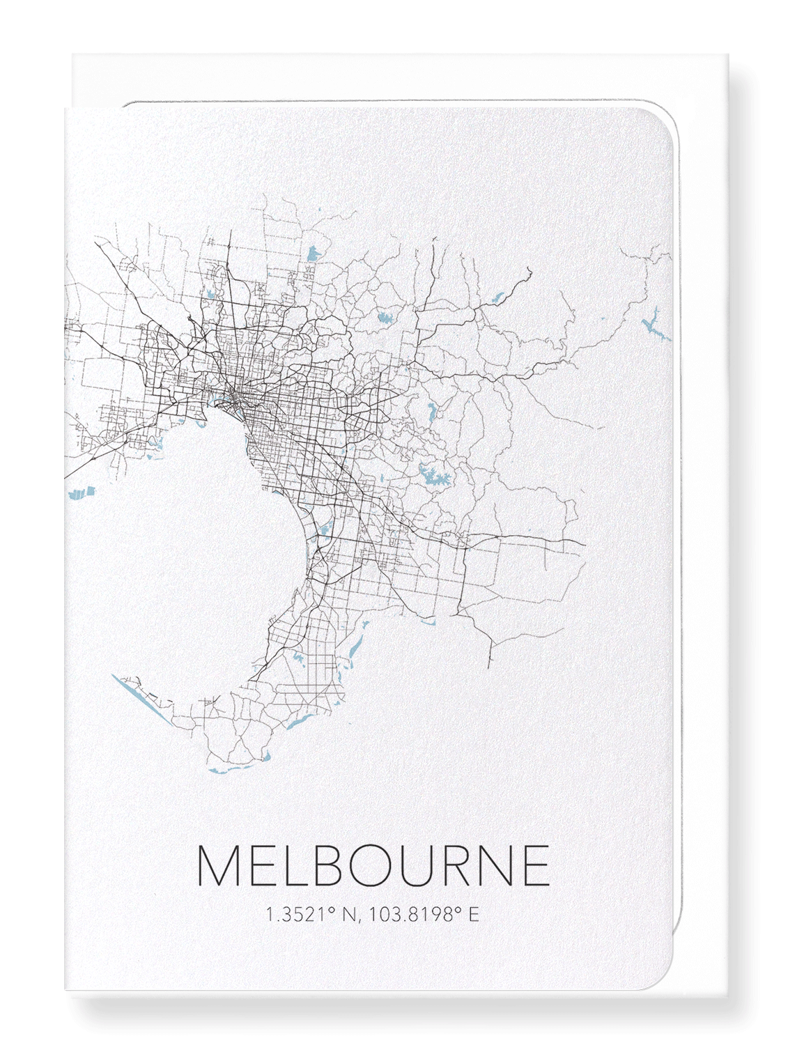 MELBOURNE CUTOUT: Map Cutout Greeting Card