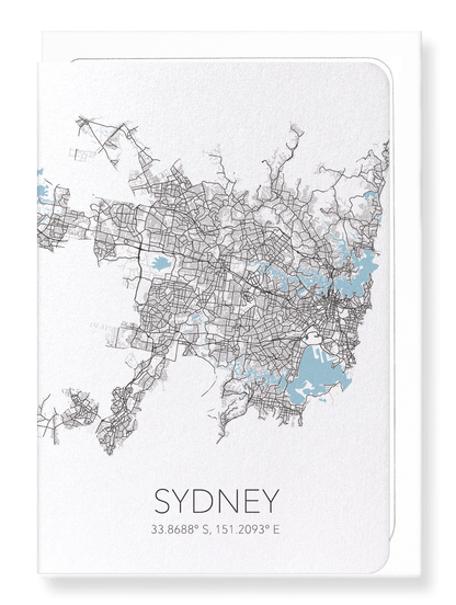 SYDNEY CUTOUT: Map Cutout Greeting Card