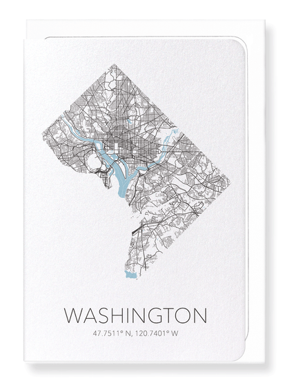 WASHINGTON CUTOUT: Map Cutout Greeting Card