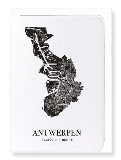 ANTWERP CUTOUT: Map Cutout Greeting Card