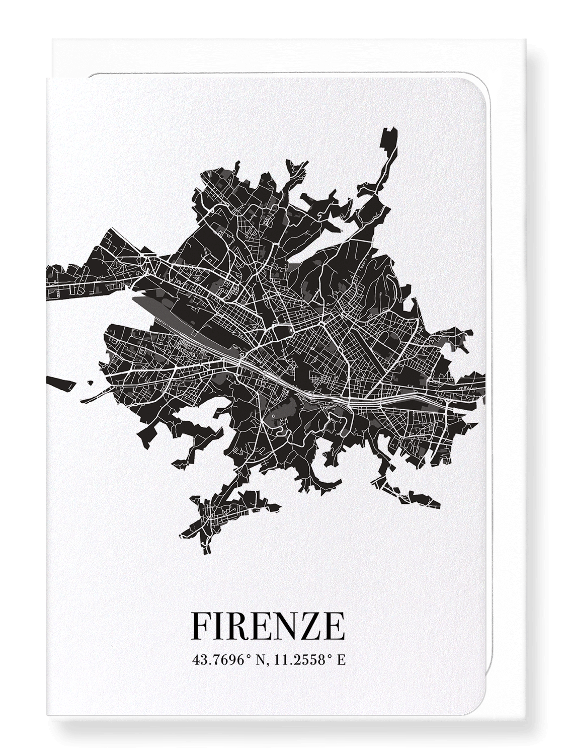 FLORENCE CUTOUT: Map Cutout Greeting Card
