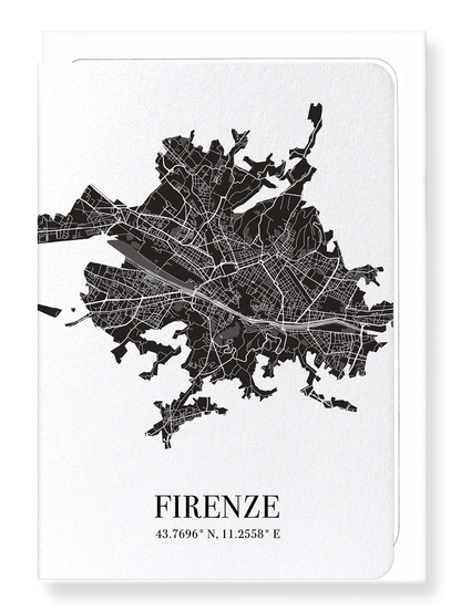 FLORENCE CUTOUT: Map Cutout Greeting Card