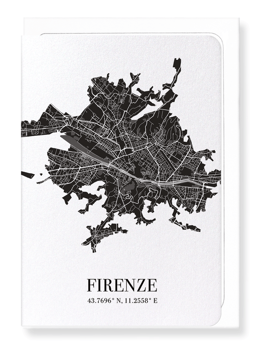 FLORENCE CUTOUT: Map Cutout Greeting Card