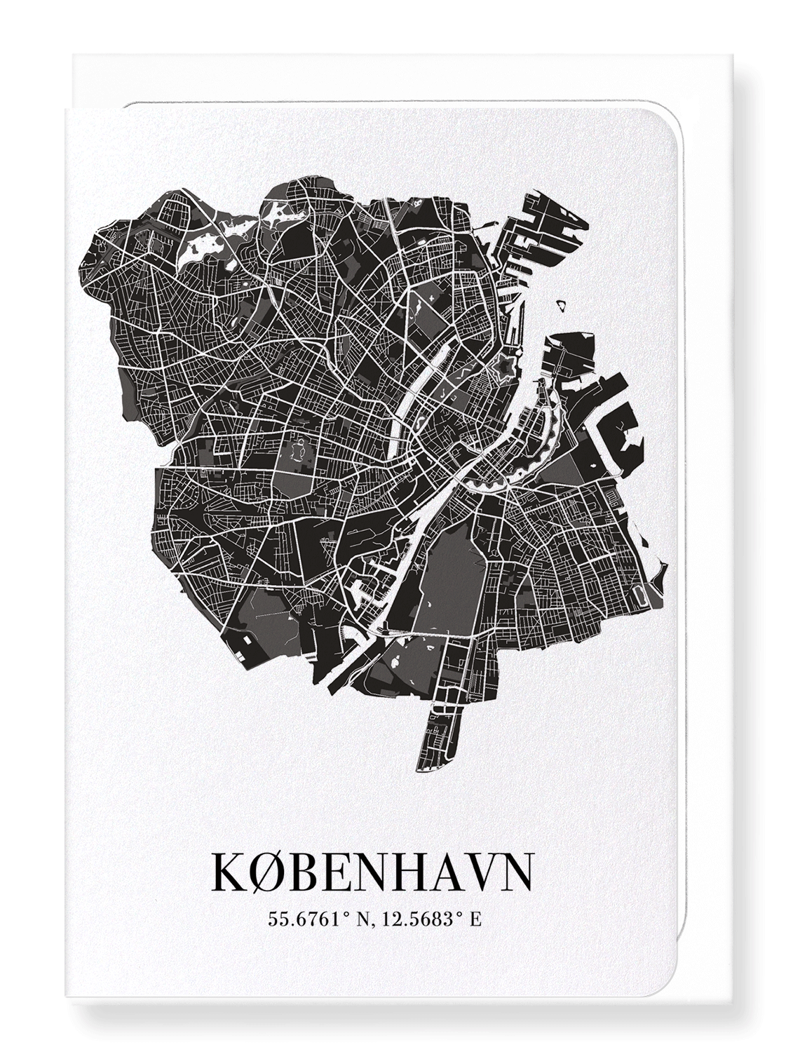 COPENHAGEN CUTOUT: Map Cutout Greeting Card