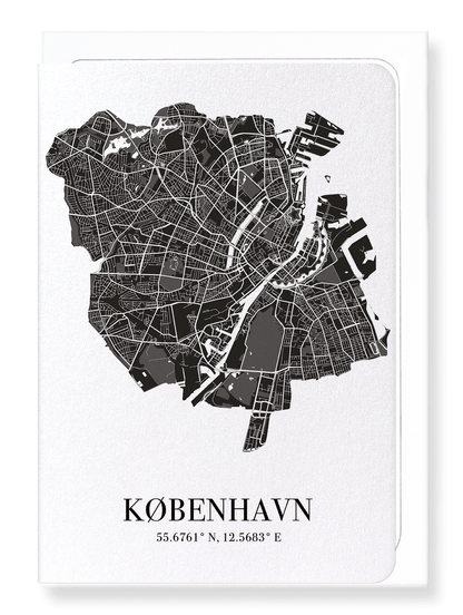 COPENHAGEN CUTOUT: Map Cutout Greeting Card