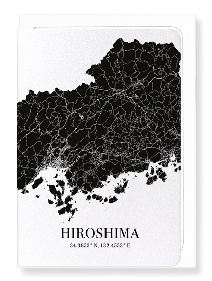 HIROSHIMA CUTOUT: Map Cutout Greeting Card