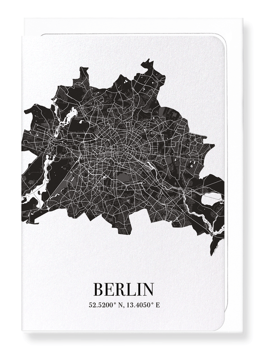 BERLIN CUTOUT: Map Cutout Greeting Card