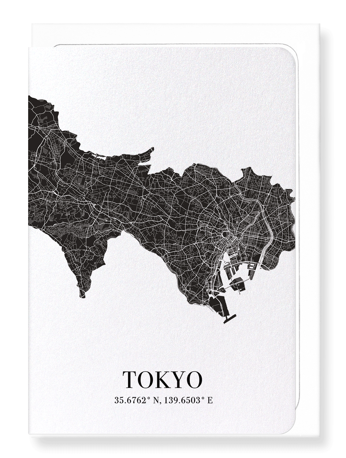 TOKYO CUTOUT: Map Cutout Greeting Card