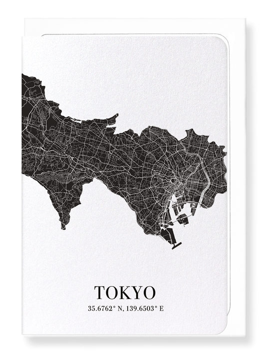 TOKYO CUTOUT: Map Cutout Greeting Card