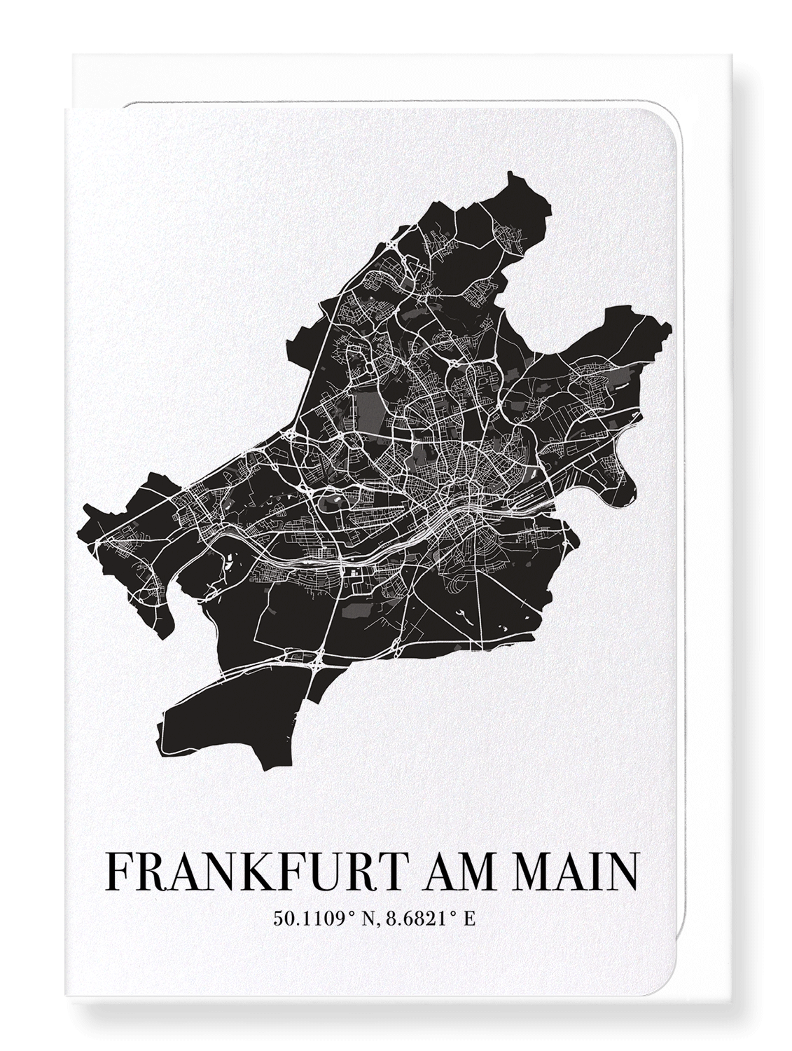 FRANKFURT CUTOUT: Map Cutout Greeting Card