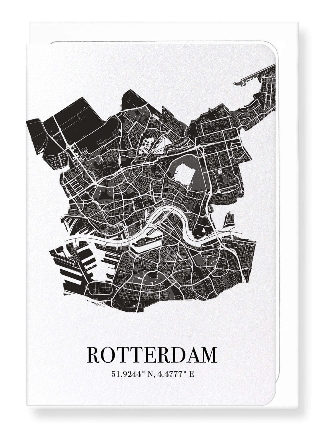 ROTTERDAM CUTOUT: Map Cutout Greeting Card