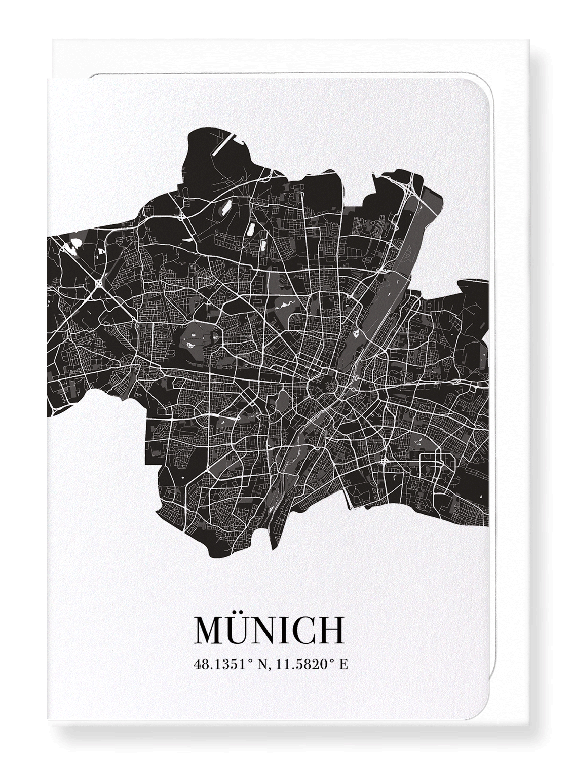 MUNICH CUTOUT: Map Cutout Greeting Card