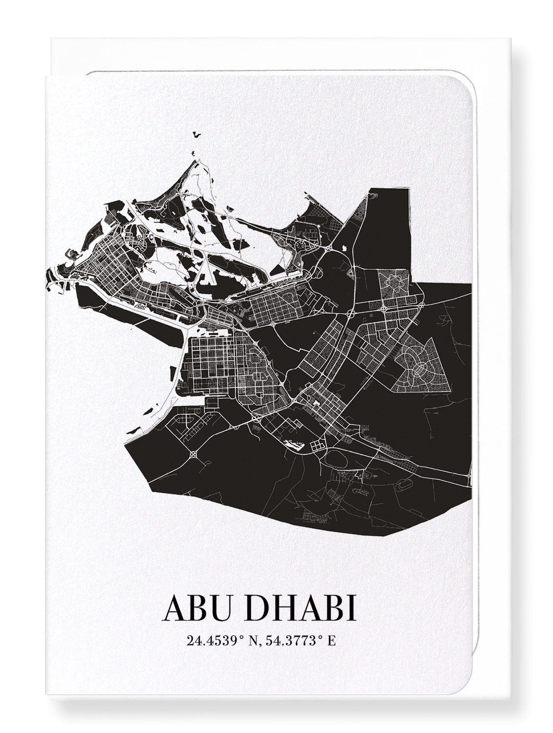 ABU DHABI CUTOUT: Map Cutout Greeting Card