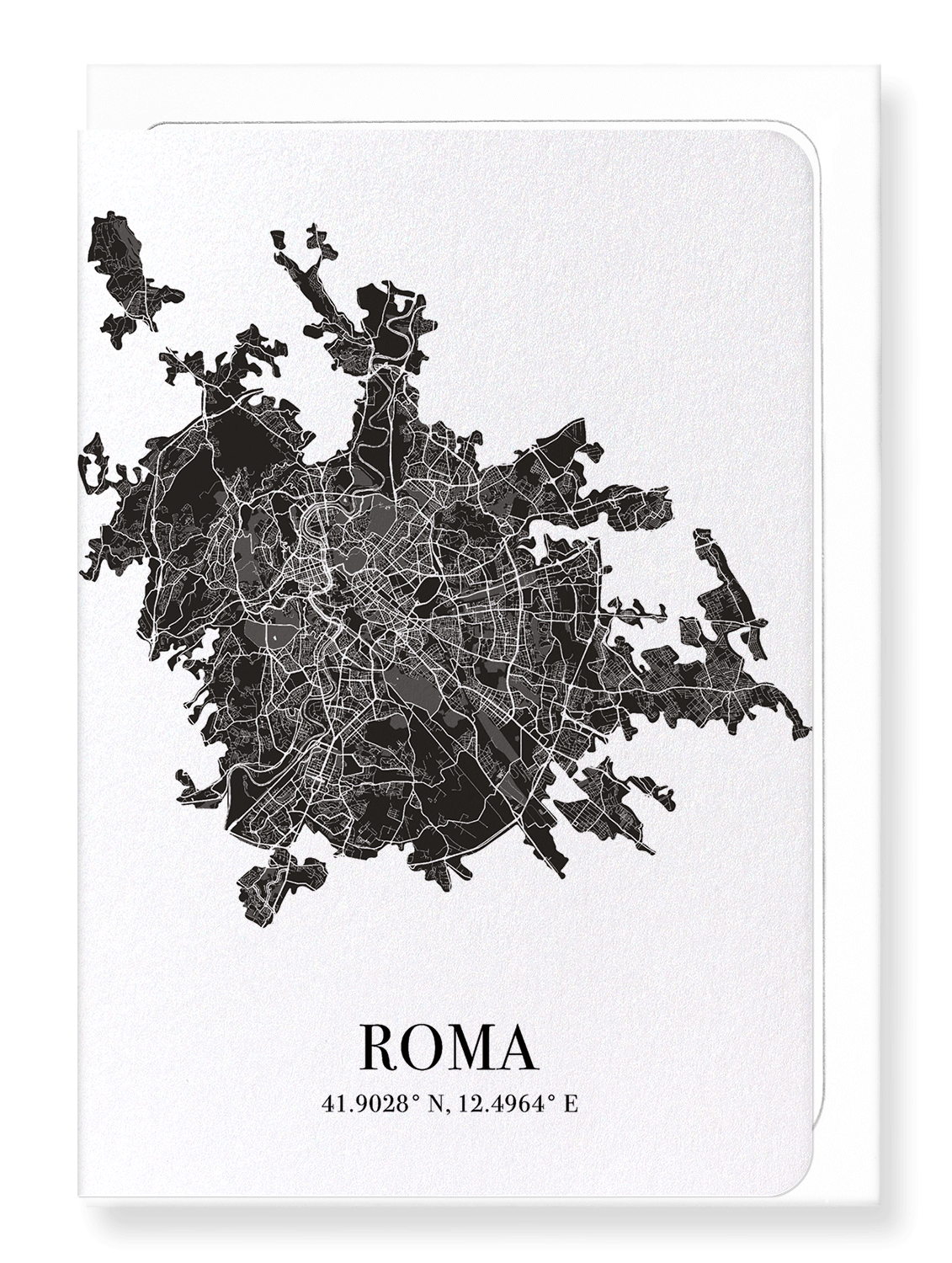 ROME CUTOUT: Map Cutout Greeting Card