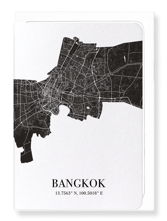 BANGKOK CUTOUT: Map Cutout Greeting Card