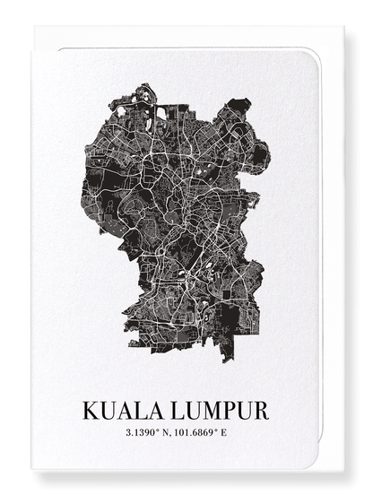KUALA LUMPUR CUTOUT: Map Cutout Greeting Card
