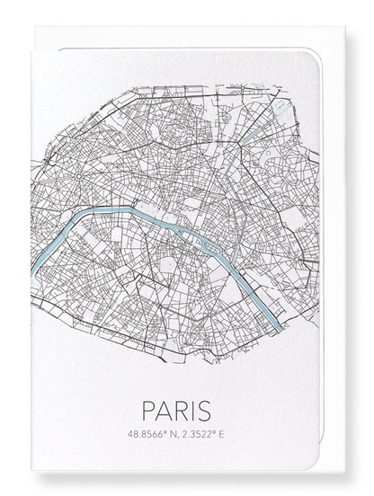 PARIS CUTOUT: Map Cutout Greeting Card
