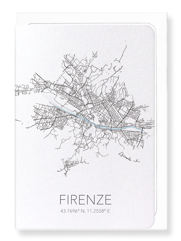 FLORENCE CUTOUT: Map Cutout Greeting Card