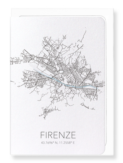 FLORENCE CUTOUT: Map Cutout Greeting Card