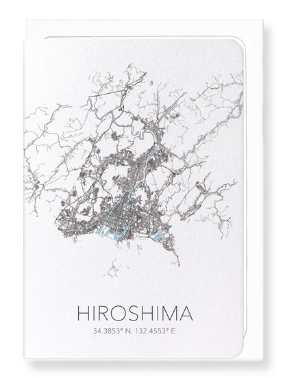 HIROSHIMA CUTOUT: Map Cutout Greeting Card