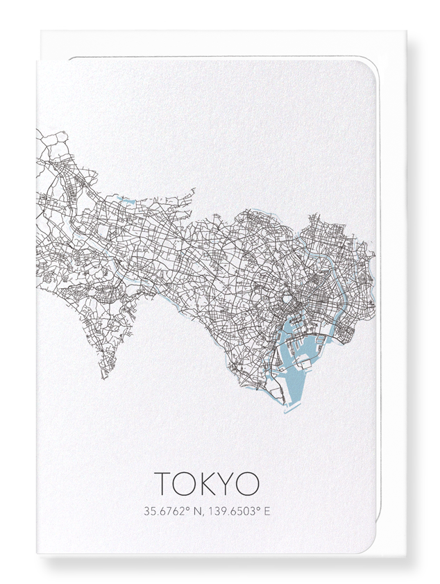TOKYO CUTOUT: Map Cutout Greeting Card