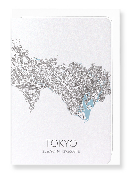 TOKYO CUTOUT: Map Cutout Greeting Card