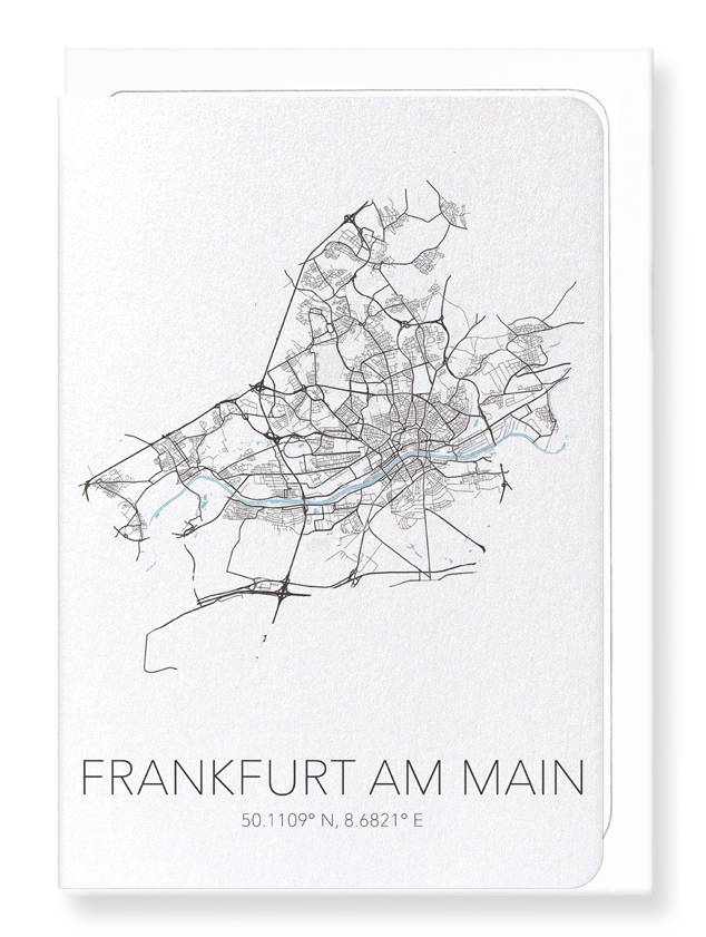 FRANKFURT CUTOUT: Map Cutout Greeting Card