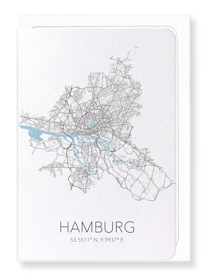 HAMBURG CUTOUT: Map Cutout Greeting Card