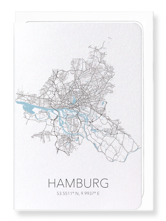 HAMBURG CUTOUT: Map Cutout Greeting Card