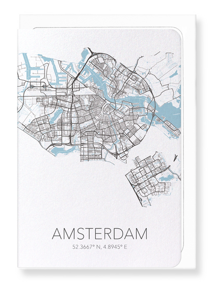 AMSTERDAM CUTOUT: Map Cutout Greeting Card