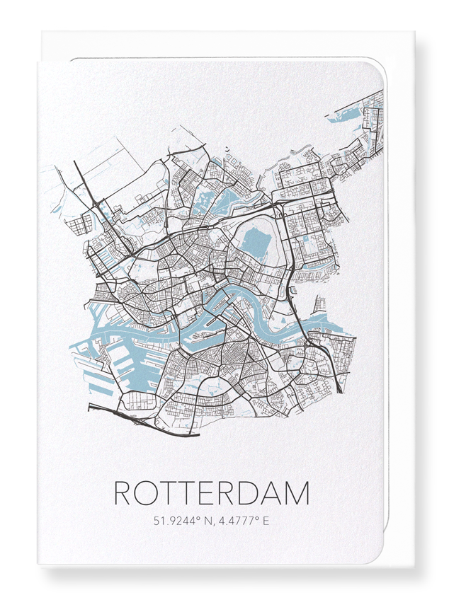 ROTTERDAM CUTOUT: Map Cutout Greeting Card
