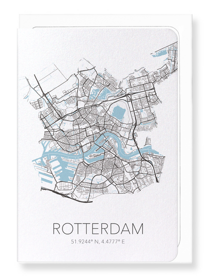ROTTERDAM CUTOUT: Map Cutout Greeting Card