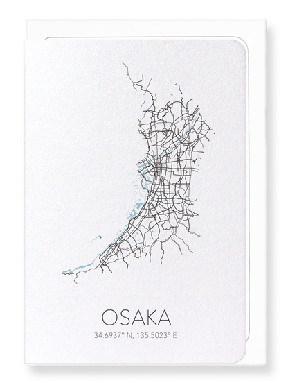 OSAKA CUTOUT: Map Cutout Greeting Card