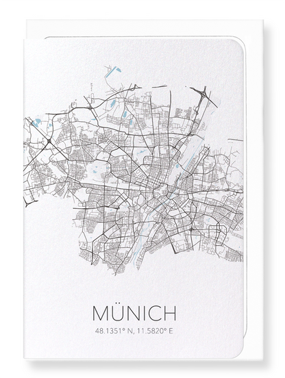 MUNICH CUTOUT: Map Cutout Greeting Card